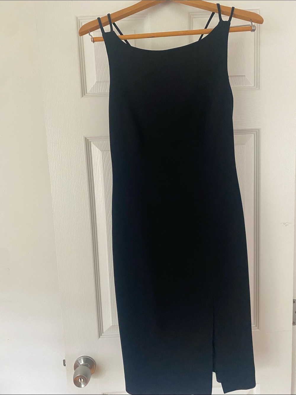 Classic Black Slip Dress with Double Straps